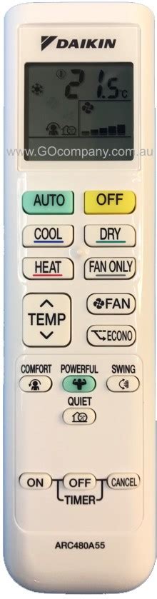 Arc A Daikin Genuine Original Air Conditioner Remote Control
