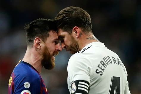 Messi And Ramos Clash In El Clasico As Barca Star Accuses Rival Of Elbow