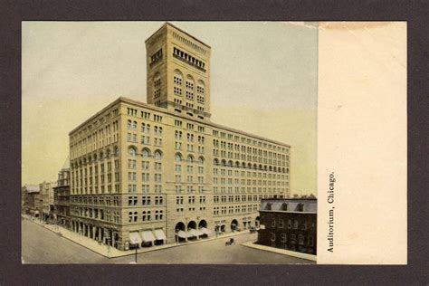 Vintage Postcard Of The Auditorium In Chicago Illinois In Collectibles