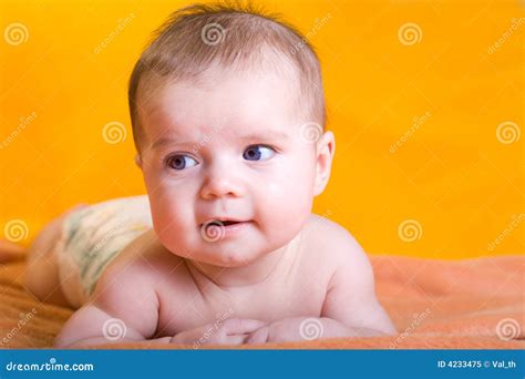 Baby 12 Stock Image Image Of Peace Care Happiness Portrait 4233475