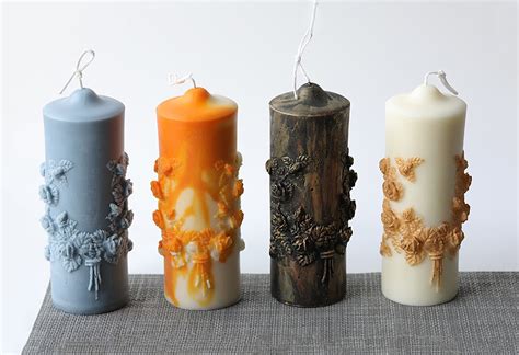 Carved Candles Mold Resin Cylindrical Silicone Molds Ritual Etsy