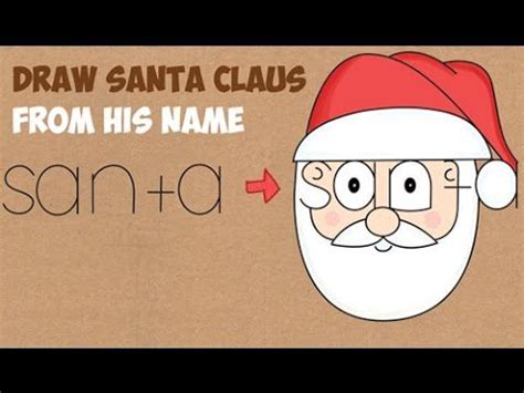 Here's the (affiliate) link to buy these oil pastels on. How to Draw Santa Clause from His Name Word Cartoon / Toon Easy Step by Step Drawing Tutorial ...