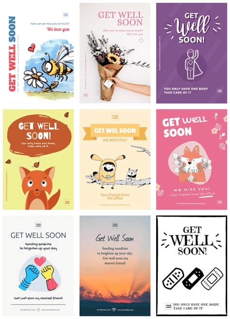 Get Well Soon Card Templates