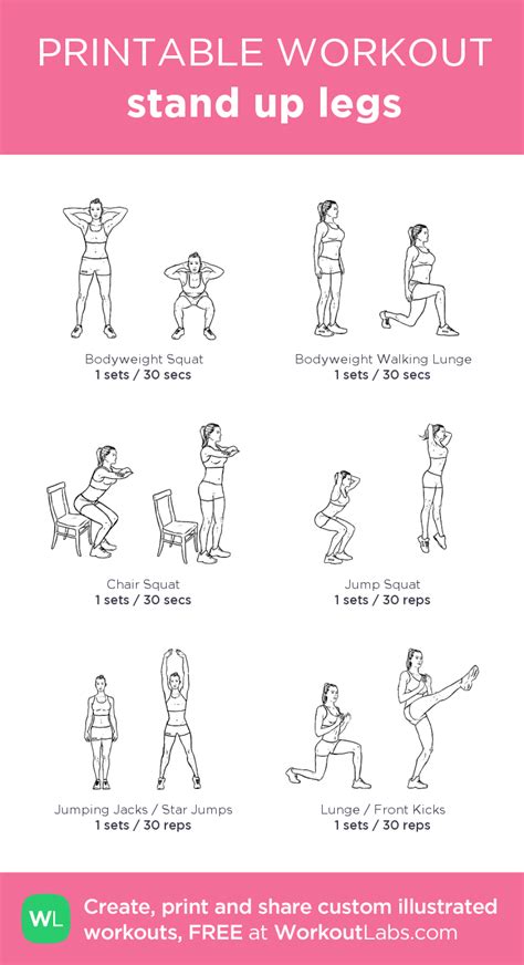 Standing Exercises To Print Out
