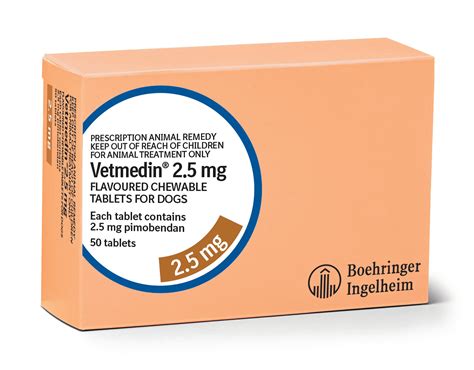 Vetmedin 25mg Chewable Tablets For Dogs 50 Tablets Pilldrop Pets