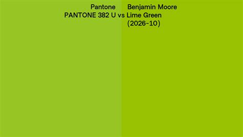 Pantone 382 U Vs Benjamin Moore Lime Green 2026 10 Side By Side
