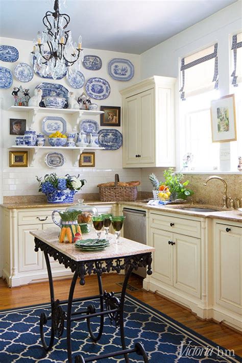 A Storybook Tudor Cottage Blue White Kitchens White Cottage Blue
