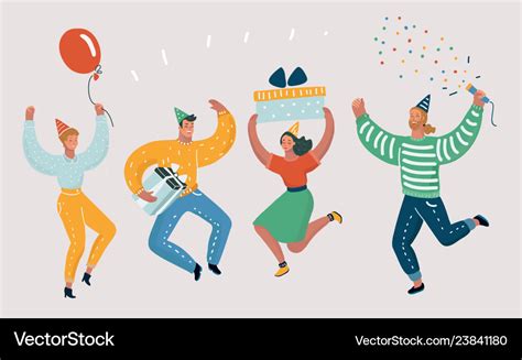 Happy People Celebrate An Important Event Vector Image