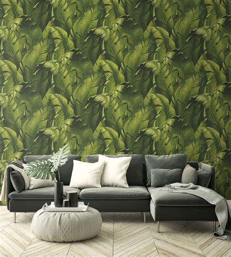 Peel And Stick Green Wallpaper Wallpaper Removable Etsy
