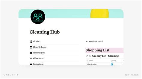 The 8 Best Notion Cleaning And Chore Templates Gridfiti