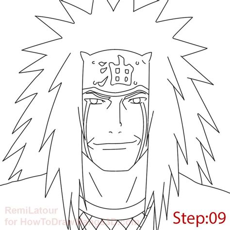 How To Draw Jiraiya From Naruto Naruto Painting