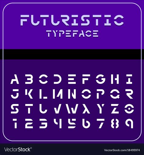 Modern Futuristic Sci Fi Font Future Space Text Vector Image