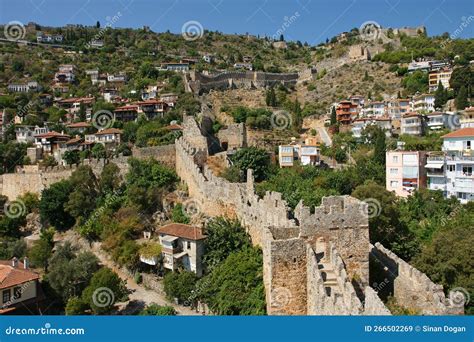 Alanya Castle Antalya Stock Image Image Of Village 266502269