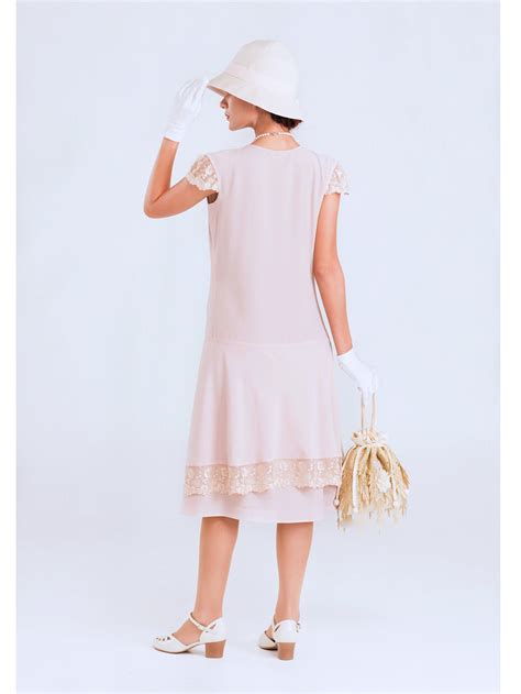 Nude Great Gatsby Dress With Cap Sleeves S Flapper Dress Etsy Uk