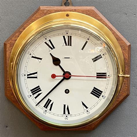 Large Brass Ships Clock Wall Clocks Hemswell Antique Centres