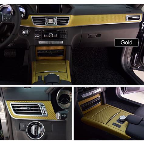 Interior Central Control Panel Carbon Fiber Protection Film Sticker And