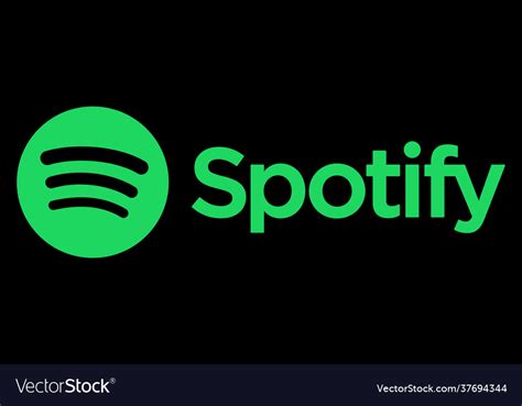 Spotify Logo Dark Mode Royalty Free Vector Image