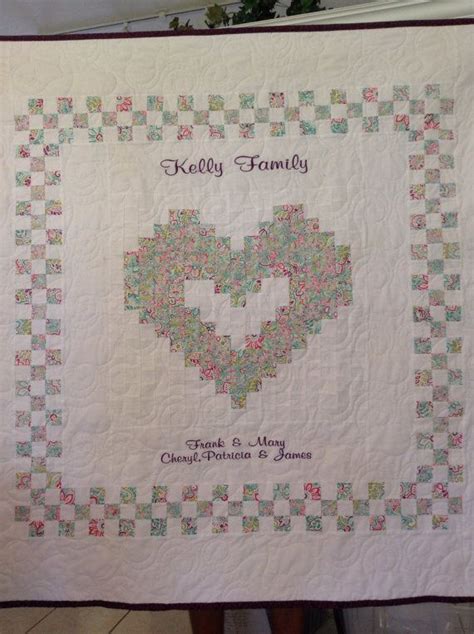 Check spelling or type a new query. Personalized Family Heart Quilt | Quilts, Custom quilts ...