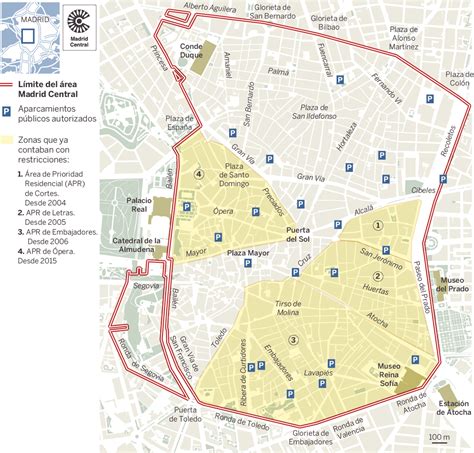 Este Es El Mapa De Madrid Central Mapas Glorietas Infografia