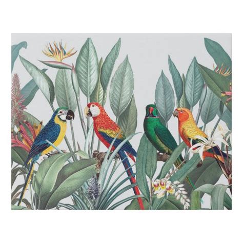 Tropical Bird Landscape Canvas Print In 2021 Tropical