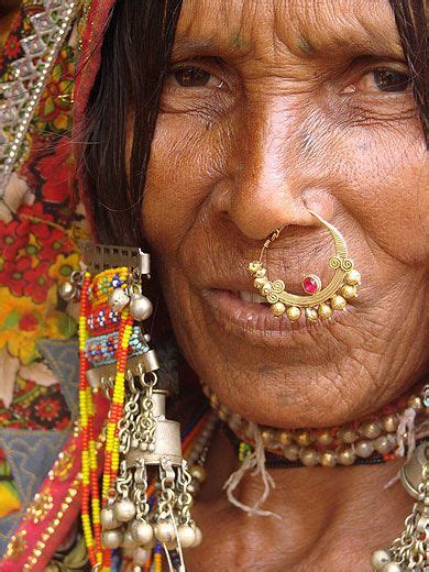 Ethnie Inde Bijoux Nez Piercing Nasal Inde
