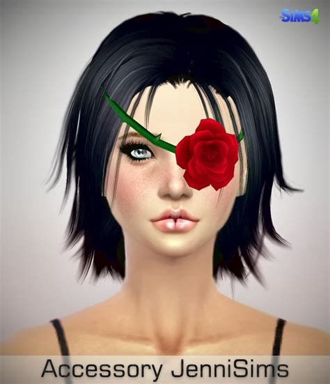 Jennisims Downloads Sims 4 New Mesh Accessory Rose Eye Patch Male