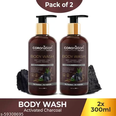 Coronation Herbal Activated Charcoal Body Wash Pack Of 2