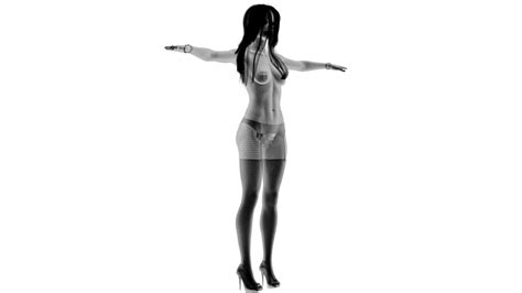 Naked Skinny Woman 3d Model Animated Rigged Cgtrader