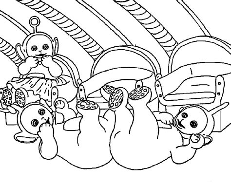 Teletubbies Coloring Pages Fall Down For Kids Printable Free Cartoon