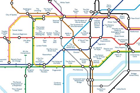 Literature Tube Map Replaces Stations With Titles Of Books Set In The