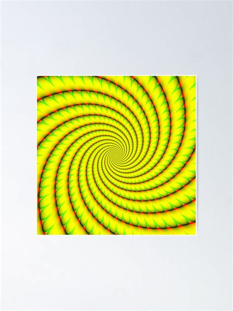Eye Boggling Swirl In Yellow Poster By Eyebogglers Redbubble
