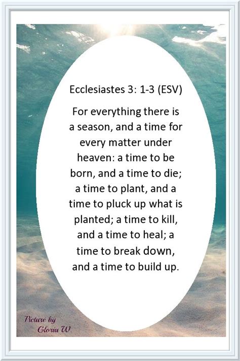 Ecclesiastes 3 1 3 Esv For Everything There Is A Time