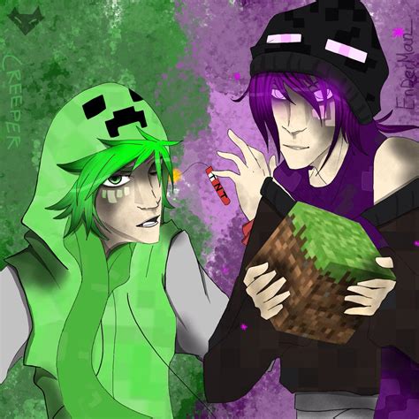 Enderman And Creeper Minecraft By Squishykitt On Deviantart