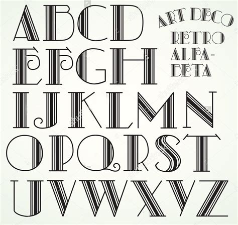 Art Deco Lettering Art Deco Fonts Hand Lettering Alphabet Creative