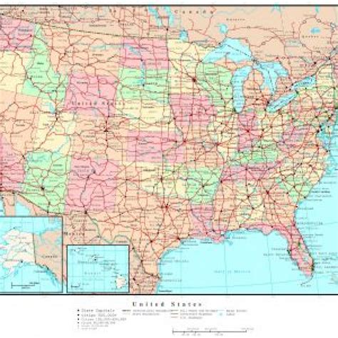 Us Highway Maps With States And Cities Printable Map