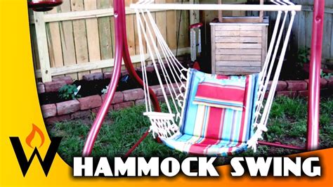 Diy Hammock Chair From Old Swing Frame Youtube
