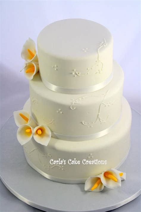 Calla Lily Wedding Cake Decorated Cake By Carla Cakesdecor