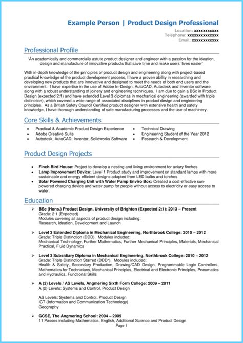 Schools also showcase the collective achievement of the students. Cv Template For Young Person - 18 Professional CV Templates and Examples