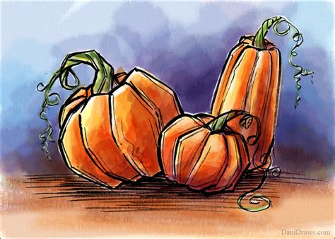 Pumpkin Watercolor Paintings At Getdrawings Free Download