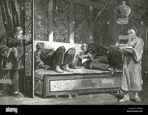 San Fransisco Opium Den 19th Century Stock Photo Alamy