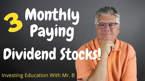 🔥 3 High Paying Monthly Dividend Stocks 🔥 Youtube