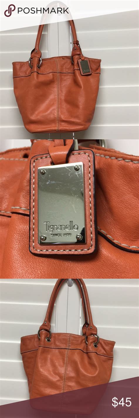 Orange Softest Leather Bag By TIgnanello Soft Leather Bag Bags Leather