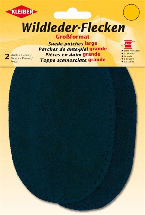 Kleiber Large Suede Sew On Trouser Arm Patches Navy Blue Amazon Co Uk