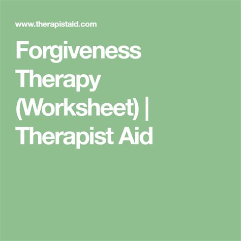 Self Forgiveness Worksheet In 2020 Therapy Worksheets Therapy