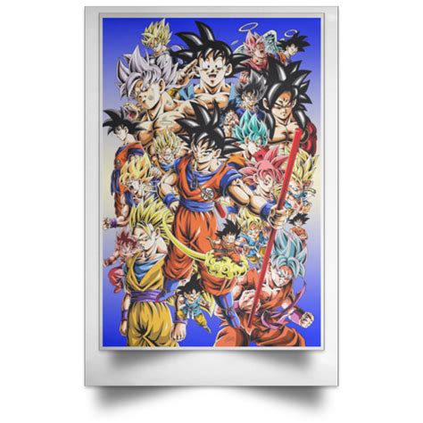 Goku All Forms Poster Poster Art Design