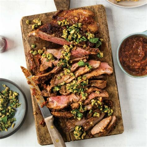 Spiced Butterflied Lamb With Date Barbecue Sauce Recipe Taste
