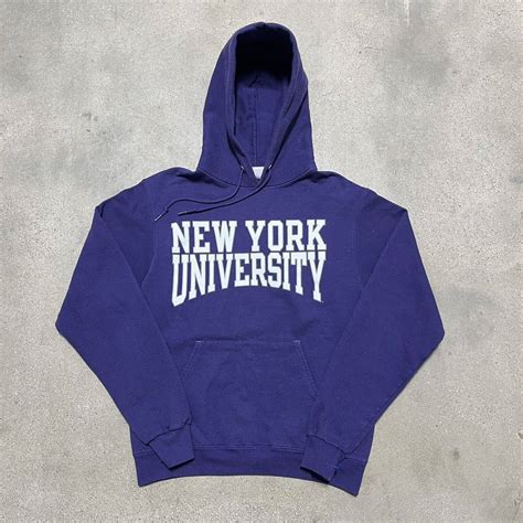 Champion Vintage Champion New York University Nyu Purple Hoodie