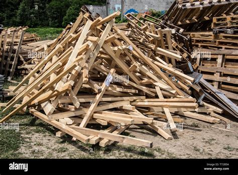 Wood Pile With Timber To Board Stock Photo Alamy
