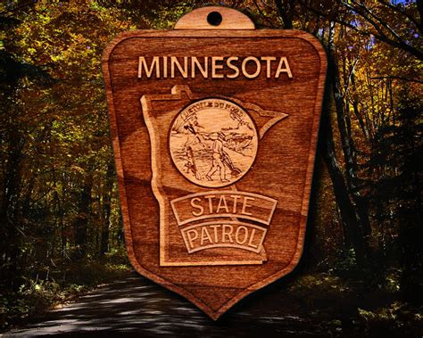 Personalized Wooden Minnesota State Patrol Badge Or Shoulder Etsy