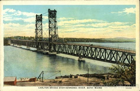 Carlton Bridge Over Kennebec River Bath Me